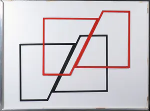 Ilona Kósa - Zeefdruk op hardboard en plexiglas, Variatie A.F. - Ingelijst kopen? Bied vanaf 1!