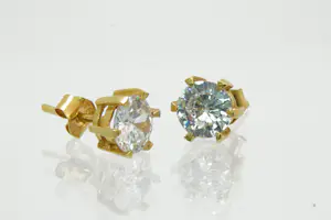 59 - Een paar forse 14krt geel-gouden oorstekers  ZGAN kopen? Bied vanaf 90!