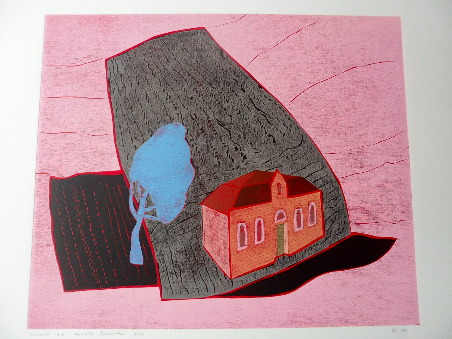 Henriette Boerendans - Houtsnede, titel, 28 Mei. verkocht voor € 40!