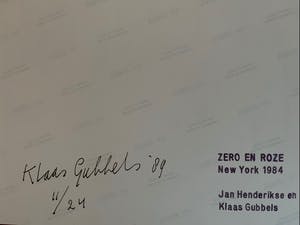 AcheterKlaas Gubbels - ZERO EN ROZE NEW YORK? Enchérissez de 75!
