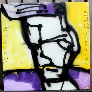 Herman Brood - acryl op doek: gezegend wrak - 1992 +HB-M certificaat kopen? Bied vanaf 3900!