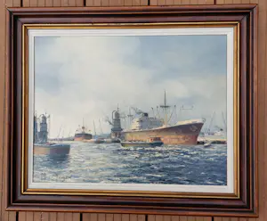 Marius de Jongere - Fraai havengezicht van Rotterdam kopen? Bied vanaf 850!