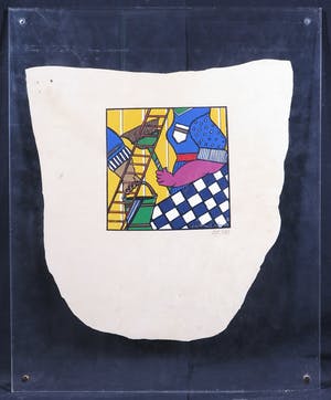 Sephina Kersten - Litho op leer, Poets - Ingelijst kopen? Bied vanaf 45!