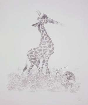 Peter Vos - Litho, De ontdekking van de giraffe kopen? Bied vanaf 80!