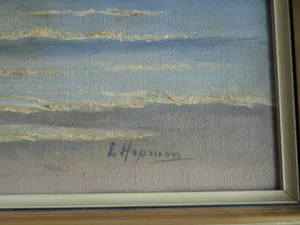 Jan Hopman - Ingelijst, olieverf op doek, Zeegezicht kopen? Bied vanaf 50!