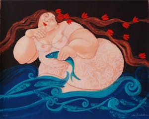 Ada Breedveld - Zeefdruk. Titel, "Seadreams". kopen? Bied vanaf 50!