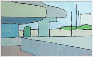 Paul Overhaus - Olieverf op board, Station - Ingelijst kopen? Bied vanaf 50!