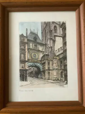 Leopold Robin - Rouen gros horloge - prachtige gravure kopen? Bied vanaf 35!