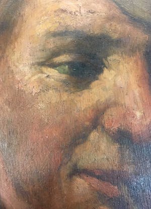 Jan Theuns - Olieverf op paneel, Man met pijp - Ingelijst kopen? Bied vanaf 100!