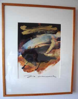 Jos Verwiel - Gemende Techniek. Titel, "Potvis". verkocht voor € 40!