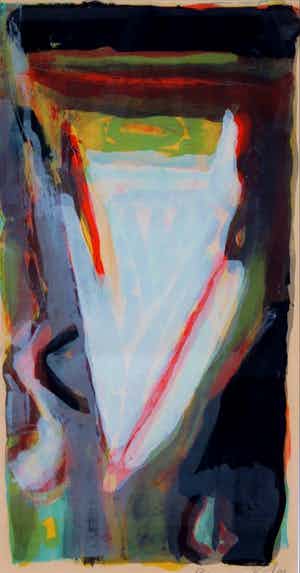 Bram van Velde - Ingelijste kleuren litho - 1973 verkocht voor € 595!