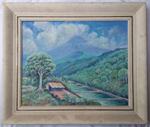 Niet of onleesbaar gesigneerd - Landschap Nederlands Indisch (Indonesië) kopen? Bied vanaf 10!