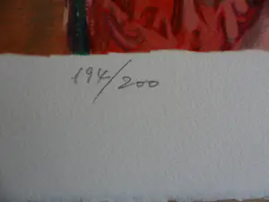 Buy Sachiko Imai - Litho, 'vrouw met de rode jurk'? Bid from 40!