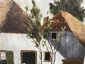 Niet of onleesbaar gesigneerd - Eenvoudig boerenerf. kopen? Bied vanaf 1!