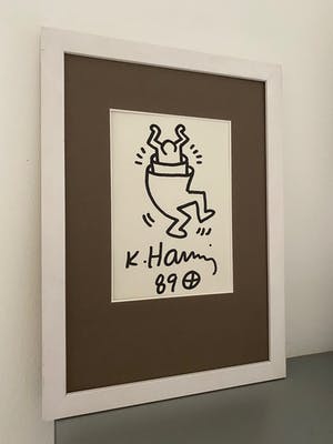 Keith Haring - Original Drawing *** Signed *** COA *** kopen? Bied vanaf 2750!