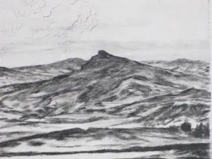 Carl C. van Niekerk - Spaans landschap - Ets kopen? Bied vanaf 30!