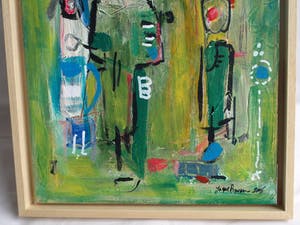 Jasper Banen - Acrylverf op doek , ingelijst , “De verhalenverteller” – 2006 kopen? Bied vanaf 85!