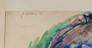 Pieter Holstein - Gemengde techniek op papier, Zonder titel - Ingelijst kopen? Bied vanaf 100!