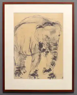 Nico Molenkamp - ‘Olifant’ - tekening - 1957 verkauft für € 285!
