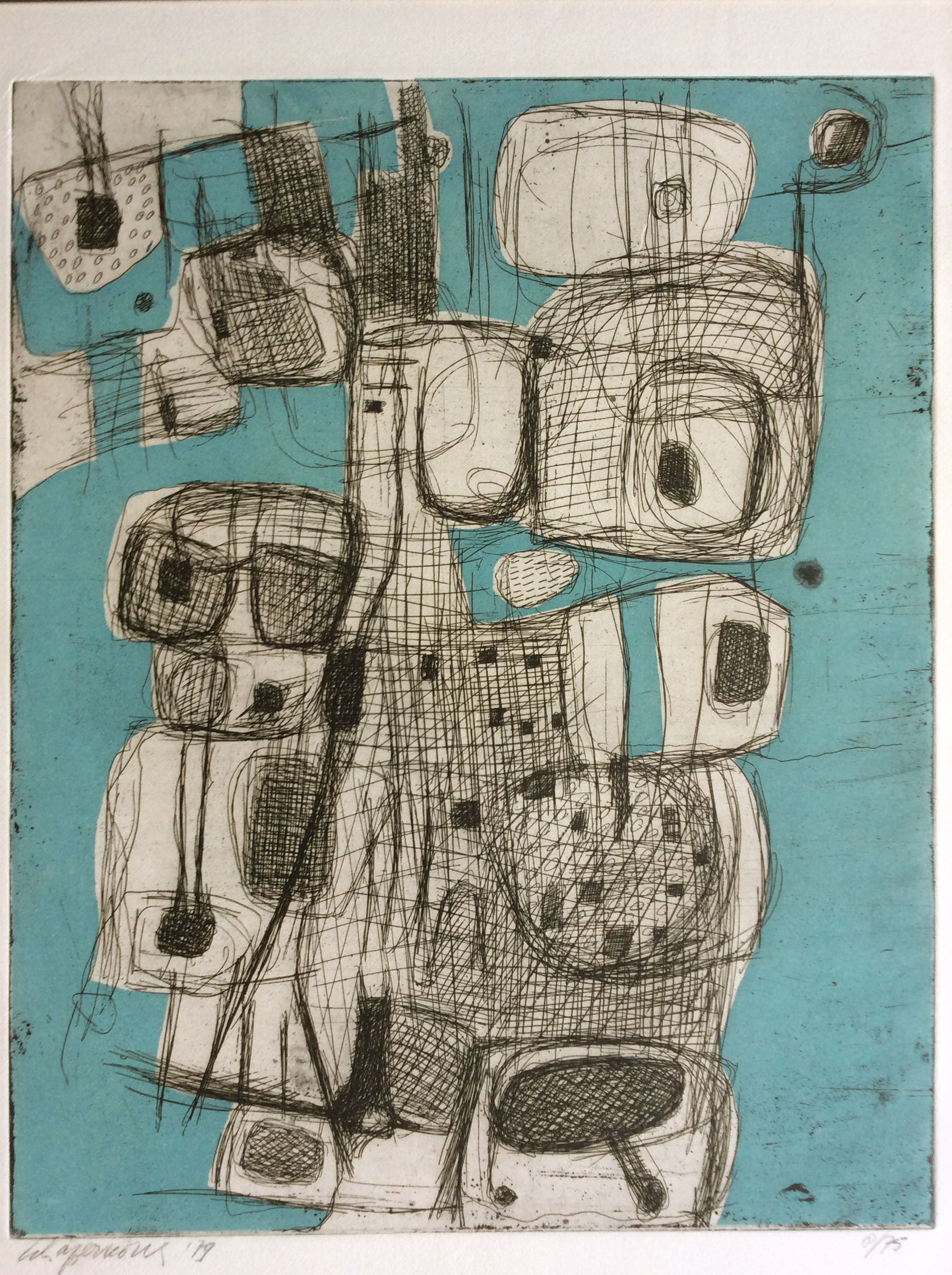 Gerard Schaperkotter - kleurenets - ingelijst, 1979 kopen? Bied vanaf 95!