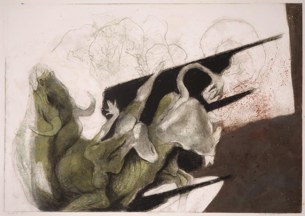 Ru van Rossem - Ru van Rossem: Ets en aquatint op papier, Rodeo II kopen? Bied vanaf 35!