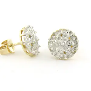 BWG twee kleuren oorknoppen bezet met briljant geslepen diamant tot. 0,05ct kopen? Bied vanaf 140!