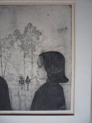 David King - Ets, titel, "Mother & Child". kopen? Bied vanaf 40!