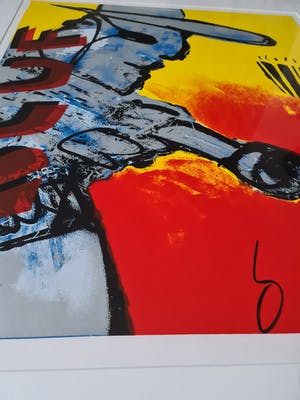 Herman Brood - Bluf - gesigneerd - ingelijst - EA - groot kopen? Bied vanaf 600!