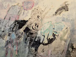 Hannes Postma - Grote in 1962 gemaakte gemengde techniek "grand Spectacle" gesigneerd kopen? Bied vanaf 76!