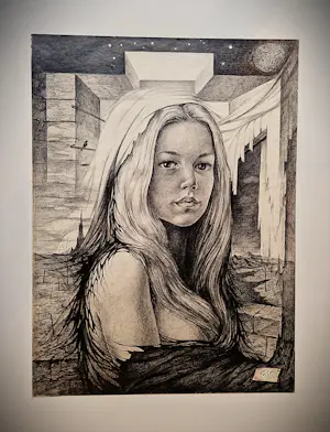 AcheterJean Relst - grote & erg mooie potlood/houtskool tekening "jonge dame" gesigneerd? Enchérissez de 38!