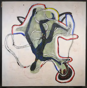 Tanja Smit - Olieverf op doek, Figuur tegen witte achtergrond (Zeer groot) kopen? Bied vanaf 1!