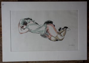 Wilhelm Wagner - Litho: liggende vrouw kopen? Bied vanaf 99!