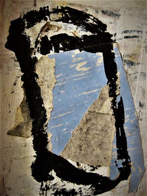 Harm van Ee - Bijzonder geabstraheerd miniatuur object / olieverf(je) "Portret" gesigneerd kopen? Bied vanaf 20!