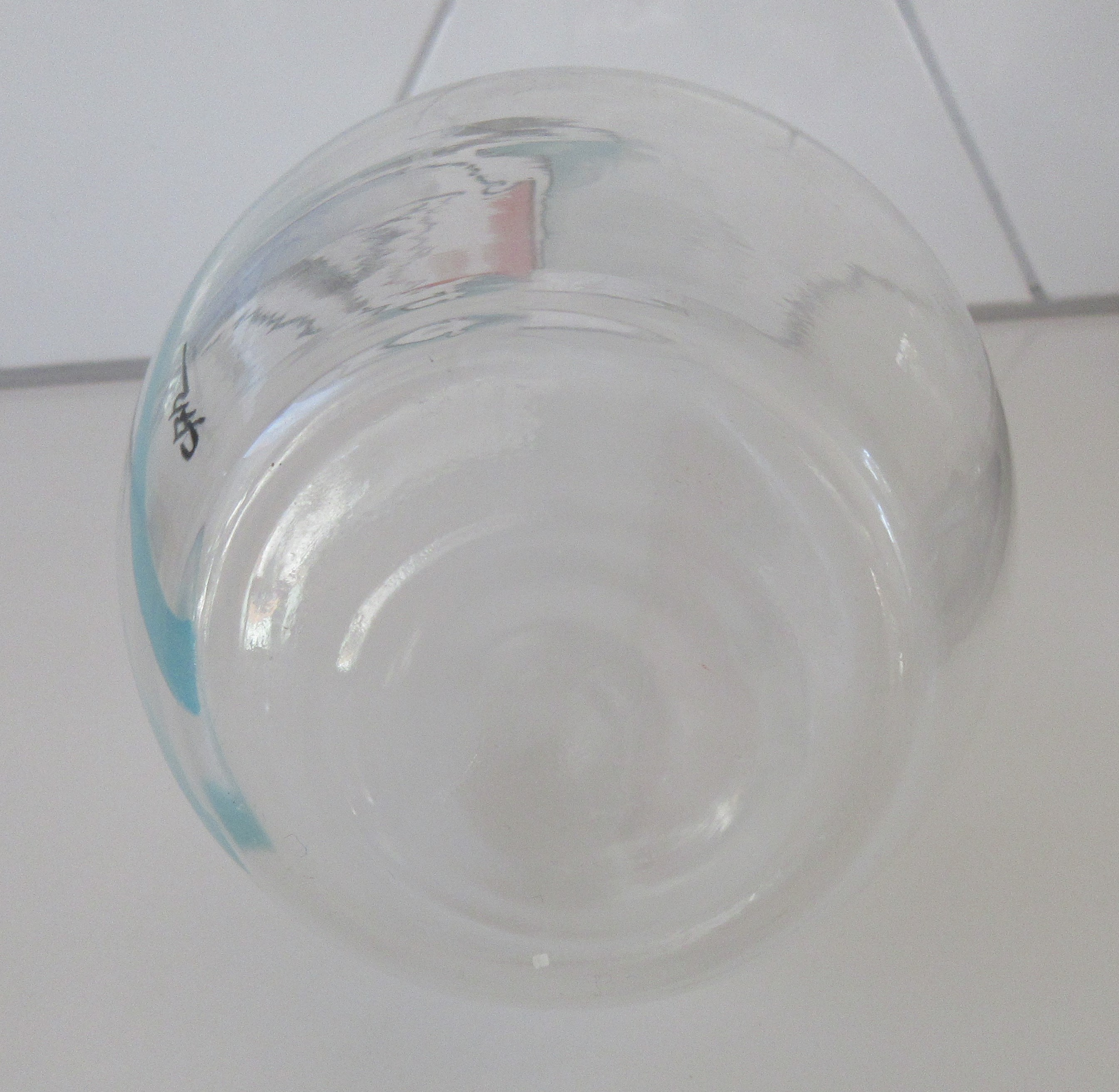 Corry Ammerlaan - Blank glazen vaas met hand beschilderde decoratie kopen? Bied vanaf 15!