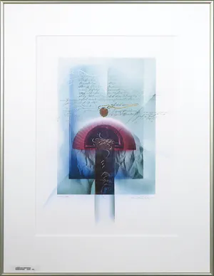 Wulf Reinshagen - Gemengde techniek op papier, Abstracte compositie - Ingelijst kopen? Bied vanaf 1!