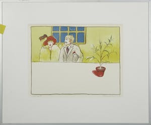 Joke van den Berg - Ets en aquatint, Zonder titel - Ingelijst kopen? Bied vanaf 1!