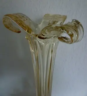 Niet of onleesbaar gesigneerd - Murano Glas - Pair of transparent Vases with Fish (Soliflore) - Glas kopen? Bied vanaf 1!