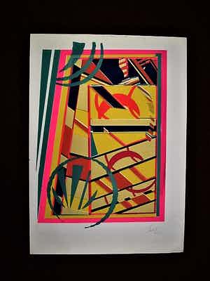 Niet of onleesbaar gesigneerd - African American Art - jaren 70 -Aquarel - "broken seals"- Williams? verkocht voor € 1!