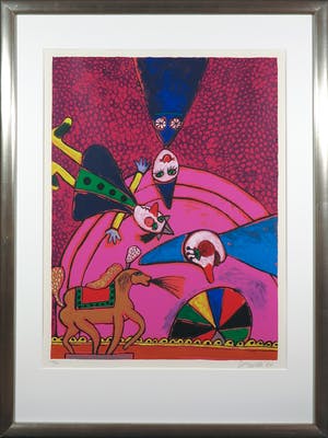 Corneille - Zeefdruk, Cirque - Ingelijst (Groot) kopen? Bied vanaf 350!