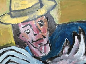 Martin van Wordragen - Olieverf op doek - Kippenvanger 2011 (Groot) kopen? Bied vanaf 450!