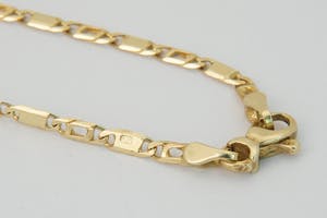 2518 - Elegant  - klein model - 14 karaats geel-gouden zg. "Anker" collier kopen? Bied vanaf 120!
