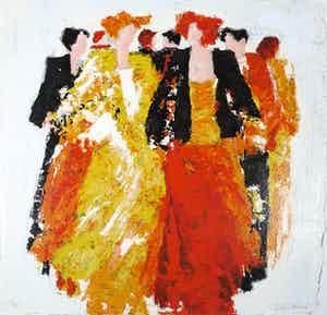 Wil Willemsen - Zeefdruk, Entree (Groot) verkocht voor € 40!