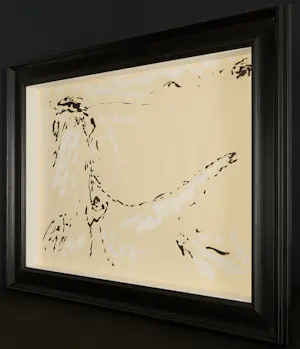 Asger Jorn - Originele Gouache - in prachtige houten lijst kopen? Bied vanaf 6900!