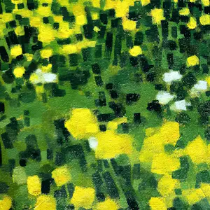 Willem Visser - Koolzaad en fluitenkruid langs de oever kopen? Bied vanaf 90!