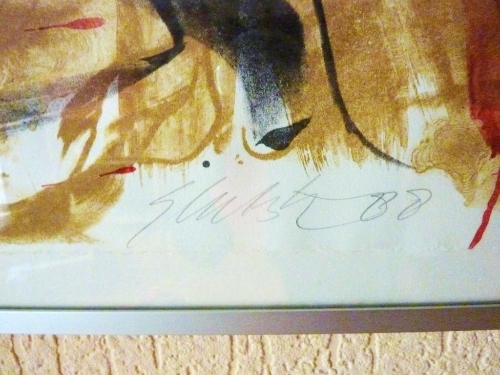 Ger Lataster - Boom en man litho 1988 kopen? Bied vanaf 70!