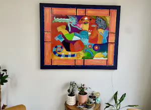 Clemens Briels - Handbewerkte zeefdruk Nr. 4 - Un jardiro secreto - op paneel kopen? Bied vanaf 300!