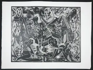 Thomas van der Linden - Linosnede, Concert des visages brûlées kopen? Bied vanaf 35!