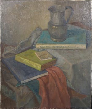 Willem Abraham de Wijn - Olieverf op doek, Stilleven met boeken kopen? Bied vanaf 50!