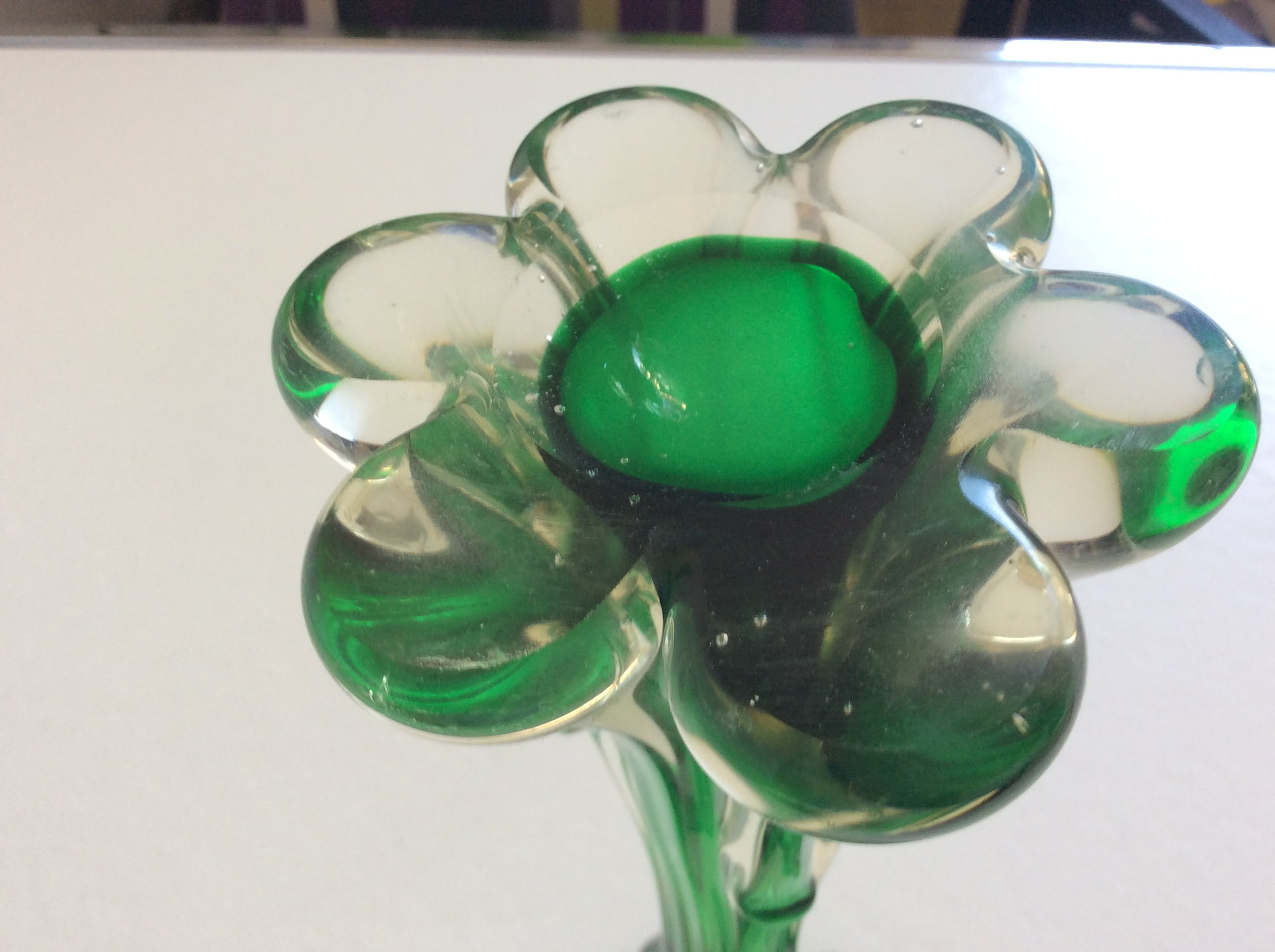 Exbor Sklo - Karlovarske Sklo - groene vintage vaas kopen? Bied vanaf 20!