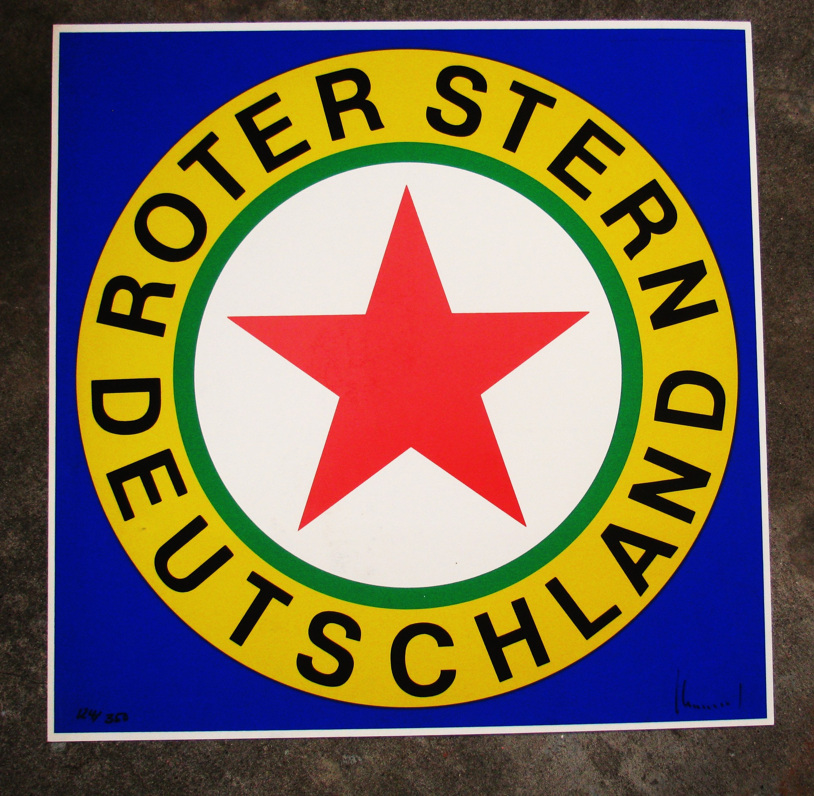 Ferdinand Kriwet - " ROTER STERN DEUTSCHLAND " 1971 signiert kaufen? Bieten Sie von 200!